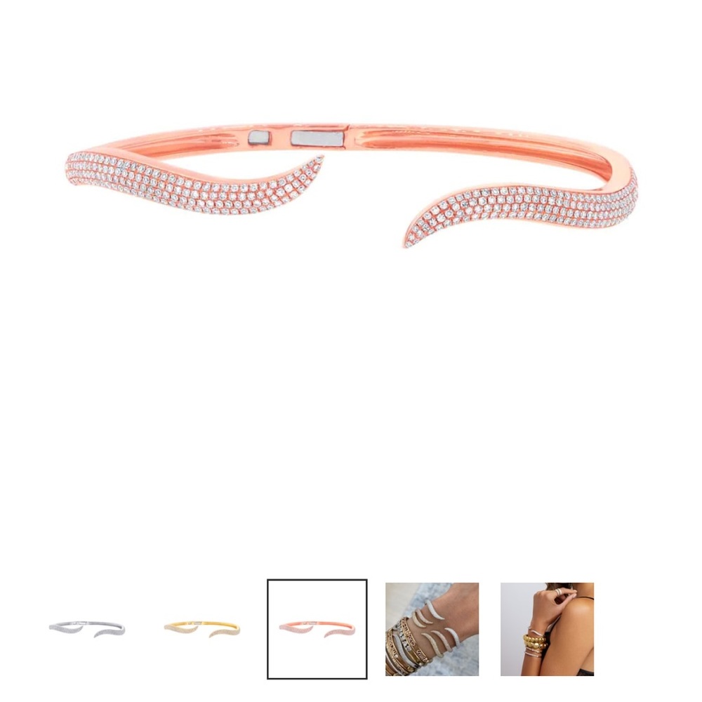 Stephanie Gottlieb wave cuff - Rose Gold